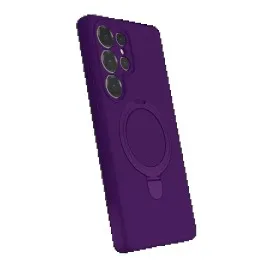 Newface Samsung Galaxy S24 Ultra Regal Magsafe Standlı Kapak - Derin Mor