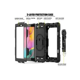 Newface Samsung Galaxy T290 Tab A 8 Kılıf Pars Tablet Kapak - Siyah