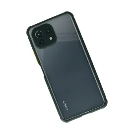 Newface Xiaomi Mi 11 Lite Kılıf Miami Şeffaf Silikon - Koyu Yeşil