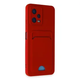 Newface Xiaomi Poco X5 5G Kılıf Kelvin Kartvizitli Silikon - Kırmızı