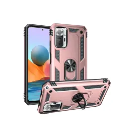 Newface Xiaomi Redmi Note 10 Pro Kılıf Sofya Yüzüklü Silikon Kapak - Rose