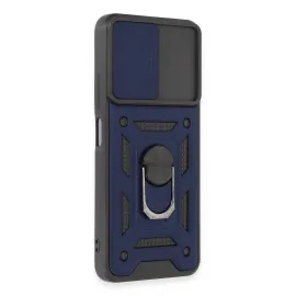 Newface Xiaomi Redmi Note 12 5G Kılıf Pars Lens Yüzüklü Silikon - Lacivert