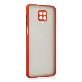 Newface Xiaomi Redmi Note 9 Pro Kılıf Montreal Silikon Kapak - Kırmızı