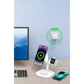 Newface Ym-Ud22 Kablosuz Şarj Masaüstü Set - Siyah