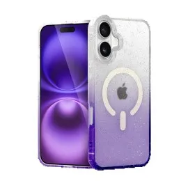 Newface Apple Iphone 16 Pummel Shiny Magsafe Kapak - Mor