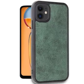 Newface Iphone 11 Kılıf Aras Deri Kapak - Koyu Yeşil