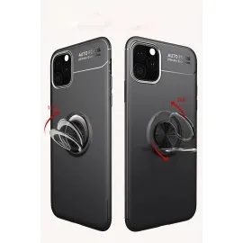 Newface Iphone 11 Pro Kılıf Range Yüzüklü Silikon - Kırmızı