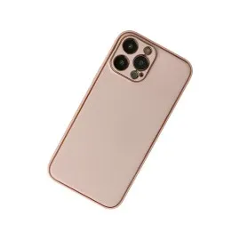 Newface Iphone 13 Pro Kılıf Coco Deri Silikon Kapak - Pudra