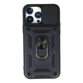 Newface Iphone 13 Pro Kılıf Pars Lens Yüzüklü Silikon - Lacivert