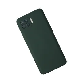 Newface Oppo Reno 4 Lite Kılıf Nano Içi Kadife Silikon - Koyu Yeşil