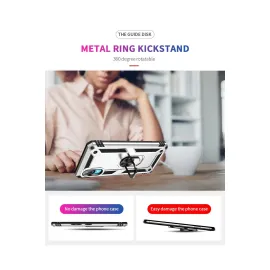 Newface Samsung Galaxy A02 Kılıf Sofya Yüzüklü Silikon Kapak - Gümüş