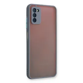 Newface Samsung Galaxy A03S Kılıf Montreal Silikon Kapak - Gri