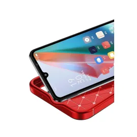 Newface Samsung Galaxy A06 Kılıf Auto Focus Karbon Kapak - Kırmızı