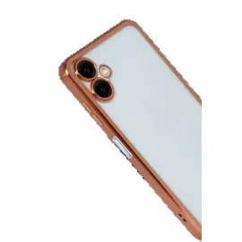 Newface Samsung Galaxy A07 4G Razer Lensli Silikon - Çöl Titanyum