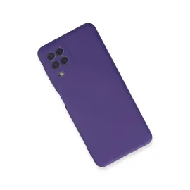 Newface Samsung Galaxy A22 Kılıf Nano Içi Kadife Silikon - Mor