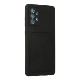 Newface Samsung Galaxy A72 Kılıf Kelvin Kartvizitli Silikon - Siyah