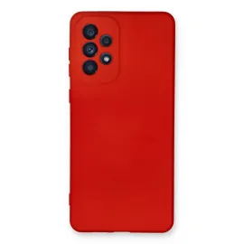 Newface Samsung Galaxy A73 5G Kılıf Nano Içi Kadife Silikon - Kırmızı