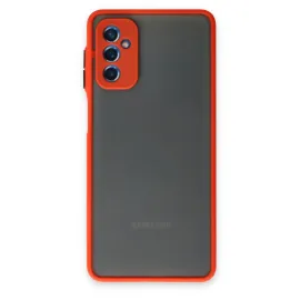 Newface Samsung Galaxy M52 5G Kılıf Montreal Silikon Kapak - Kırmızı