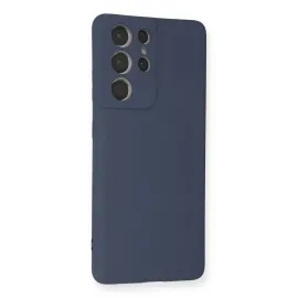 Newface Samsung Galaxy S21 Ultra Kılıf Nano Içi Kadife Silikon - Gri