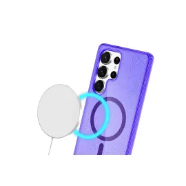 Newface Samsung Galaxy S23 Ultra Kılıf Glow Magsafe Kapak - Mor