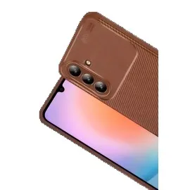 Newface Samsung Galaxy S26 Plus Auto Focus Karbon Kapak - Kahverengi