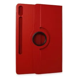 Newface Samsung Galaxy X610 Tab S9 Fe Plus 12.4 Kılıf 360 Tablet Deri Kılıf - Kırmızı