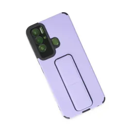 Newface Tecno Pova Neo Kılıf Mega Standlı Silikon - Lila