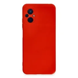Newface Xiaomi Poco M5 Kılıf Nano Içi Kadife Silikon - Kırmızı