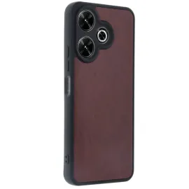 Newface Xiaomi Redmi 13 4G Kılıf Aras Deri Kapak - Bordo