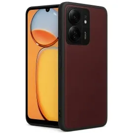 Newface Xiaomi Redmi 13C Kılıf Aras Deri Kapak - Bordo