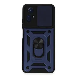 Newface Xiaomi Redmi Note 12S Kılıf Pars Lens Yüzüklü Silikon - Lacivert