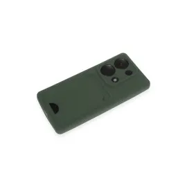 Newface Xiaomi Redmi Note 13 Pro 4G Kılıf Kelvin Kartvizitli Silikon - Koyu Yeşil