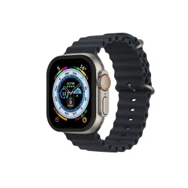 Newface Apple Watch Ultra 49Mm Alüminyum Kasa Cam Ekran Koruyucu - Siyah