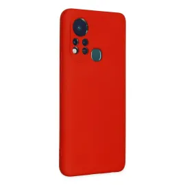 Newface İnfinix Hot 11S Kılıf Nano Içi Kadife Silikon - Kırmızı