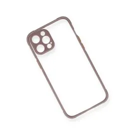 Newface Iphone 12 Kılıf Miami Şeffaf Silikon - Açık Mor