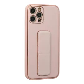 Newface Iphone 12 Pro Kılıf Coco Deri Standlı Kapak - Pembe