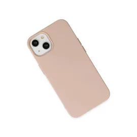 Newface Iphone 14 Plus Kılıf Nano Içi Kadife Silikon - Pudra