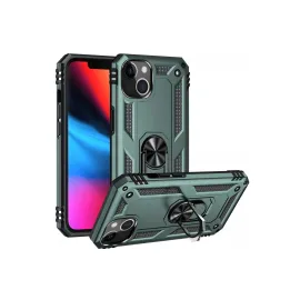 Newface Iphone 14 Plus Kılıf Sofya Yüzüklü Silikon Kapak - Yeşil