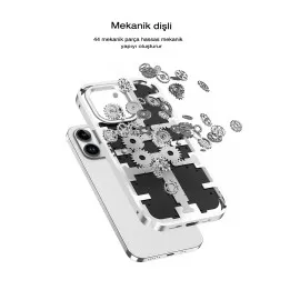 Newface Iphone 14 Pro Kılıf Mekanik Bumper Kapak - Yeşil