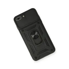 Newface Iphone 7 Plus Kılıf Pars Lens Yüzüklü Silikon - Siyah