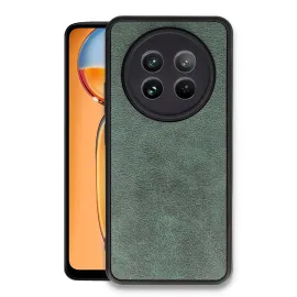 Newface Realme 12 5G Kılıf Aras Deri Kapak - Koyu Yeşil