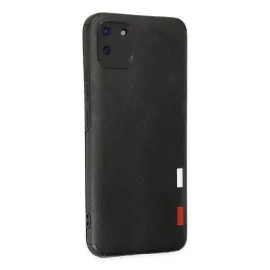 Newface Realme C11 Kılıf Loop Deri Silikon - Siyah