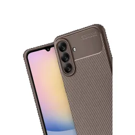 Newface Samsung Galaxy A17 5G Auto Focus Karbon Kapak - Kahverengi