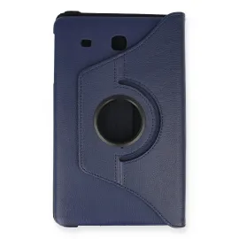 Newface Samsung Galaxy T560 Tab E 9.7 Kılıf 360 Tablet Deri Kılıf - Lacivert