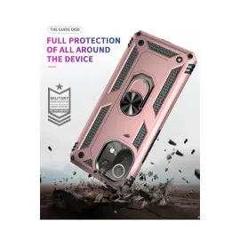 Newface Xiaomi Mi 11 Lite Kılıf Sofya Yüzüklü Silikon Kapak - Rose
