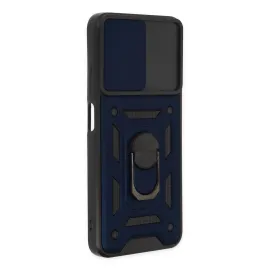 Newface Xiaomi Poco M5 Kılıf Pars Lens Yüzüklü Silikon - Lacivert