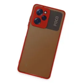Newface Xiaomi Poco X5 Pro 5G Kılıf Montreal Silikon Kapak - Kırmızı