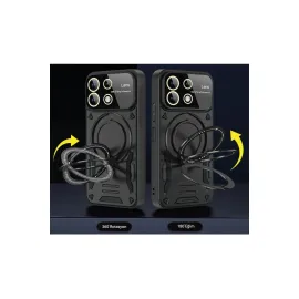 Newface Xiaomi Redmi 13C Kılıf Joy Lens Standlı Kapak - Kırmızı