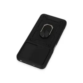 Newface Xiaomi Redmi Note 12S Kılıf Pars Lens Yüzüklü Silikon - Siyah