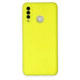 Newface Huawei P30 Lite Kılıf Nano Içi Kadife Silikon - Sarı